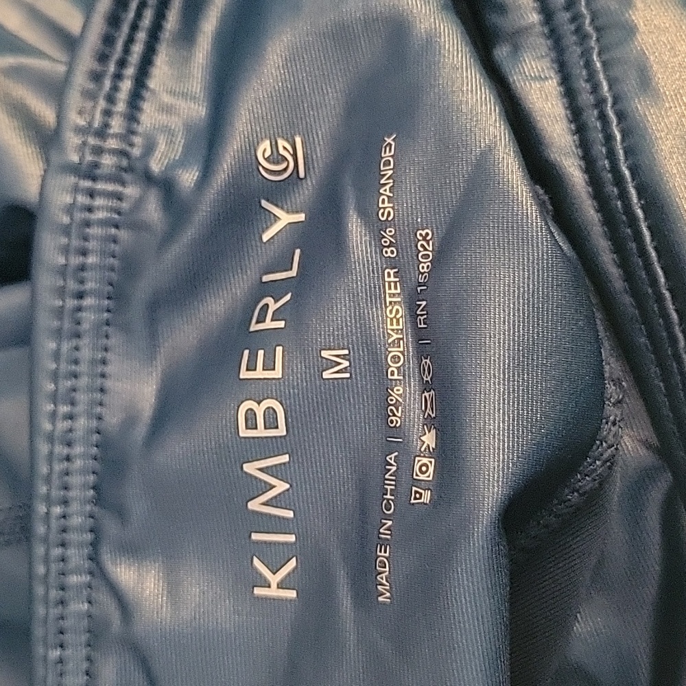 Teal Liquid Biker Shorts - Picture 5 of 7
